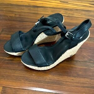Michael Kors 7.5 Black Wedge Sandals